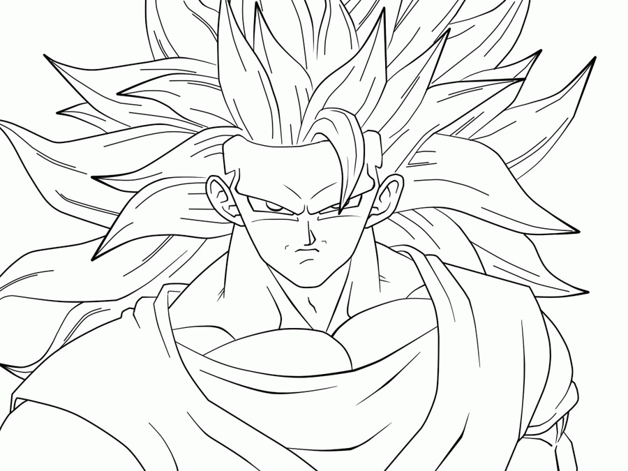 Line art Goku Vegeta Desenho Super Saiyajin, goku, branco