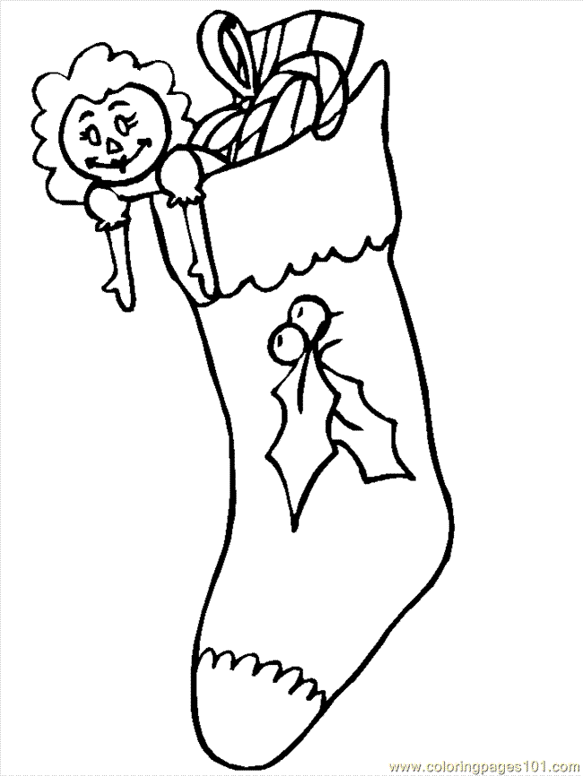 christmas stockings cartoon in black and white - Clip Art Library