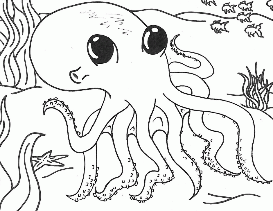 Cartoon Octopus For Coloring Book Stock Vector Izakowski