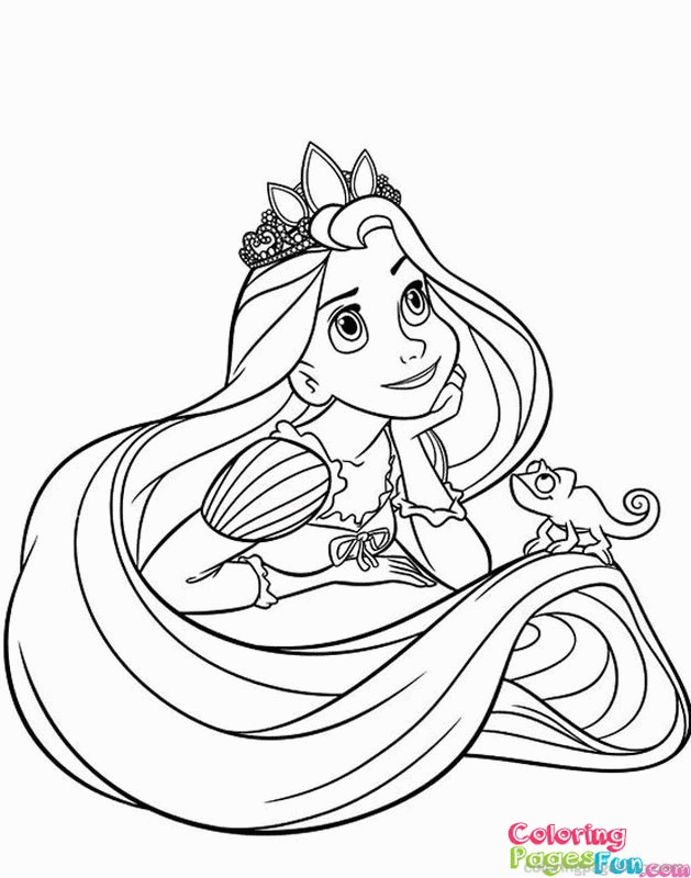 rapunzel tower coloring page