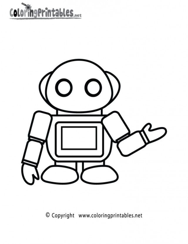 Robot| Coloring Pages for Kids Free 