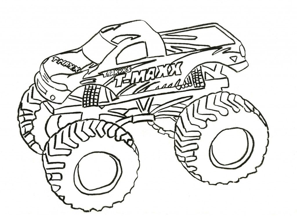 Bulldozer Monster Truck coloring page