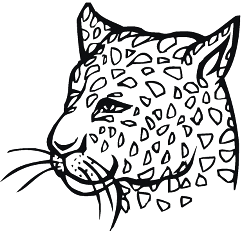 jaguar head coloring page