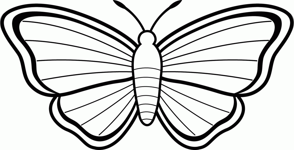 Simple Butterfly Coloring Pages