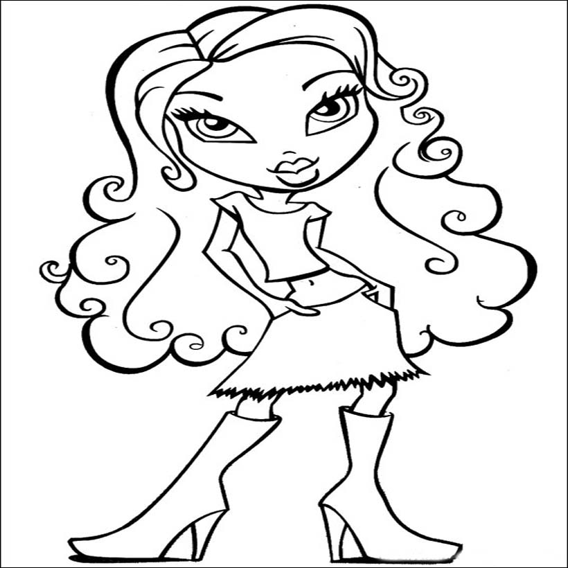Free Bratz Doll Coloring Pages, Download Free Bratz Doll Coloring Pages ...