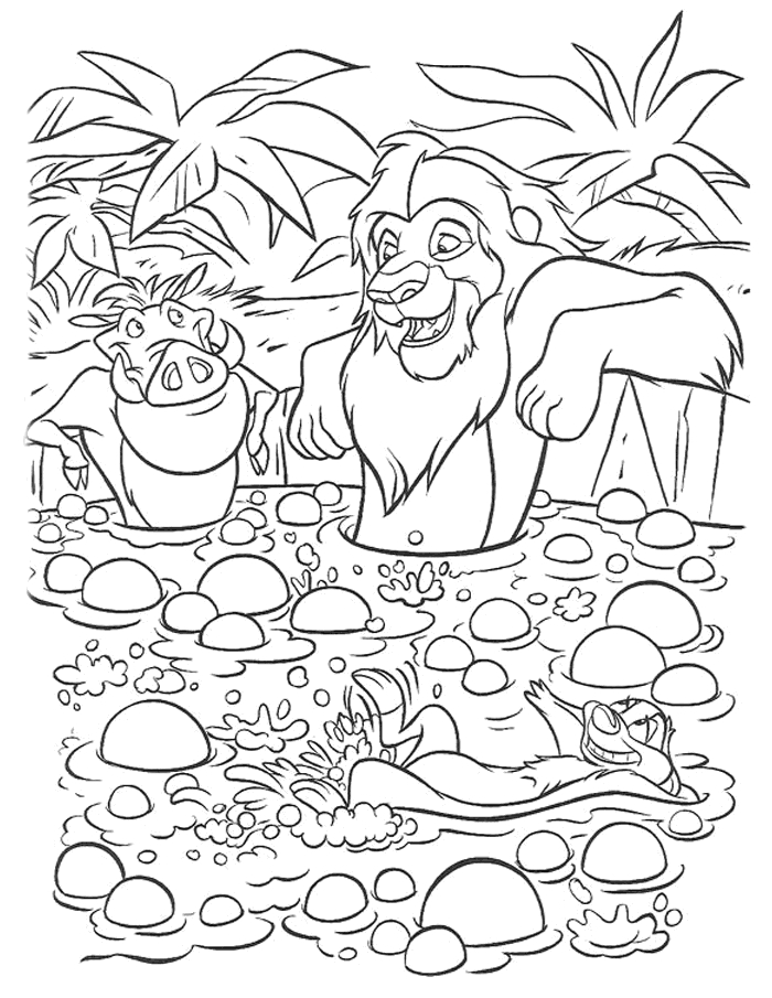 Lion King Timon And Pumbaa Colouring Pages Clip Art Library The Best