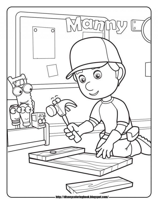 Handy Manny 1 Free Disney Coloring Sheets Learn To Coloring