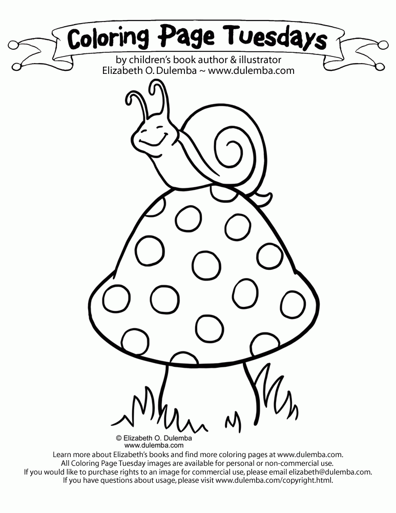 Coloring Page Tuesday - Snail