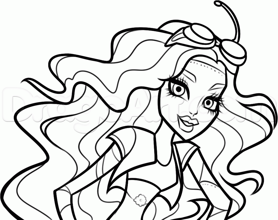 Draw Robecca Steam from Monster High, Step by Step, Drawing Sheets