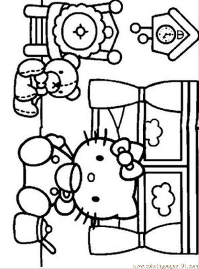 Coloring Pages Hello Kitty6 (Cartoons  Hello Kitty)| free printable