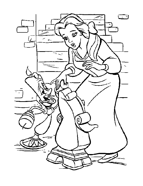 Belle From Beauty And The Beast Coloring Pages