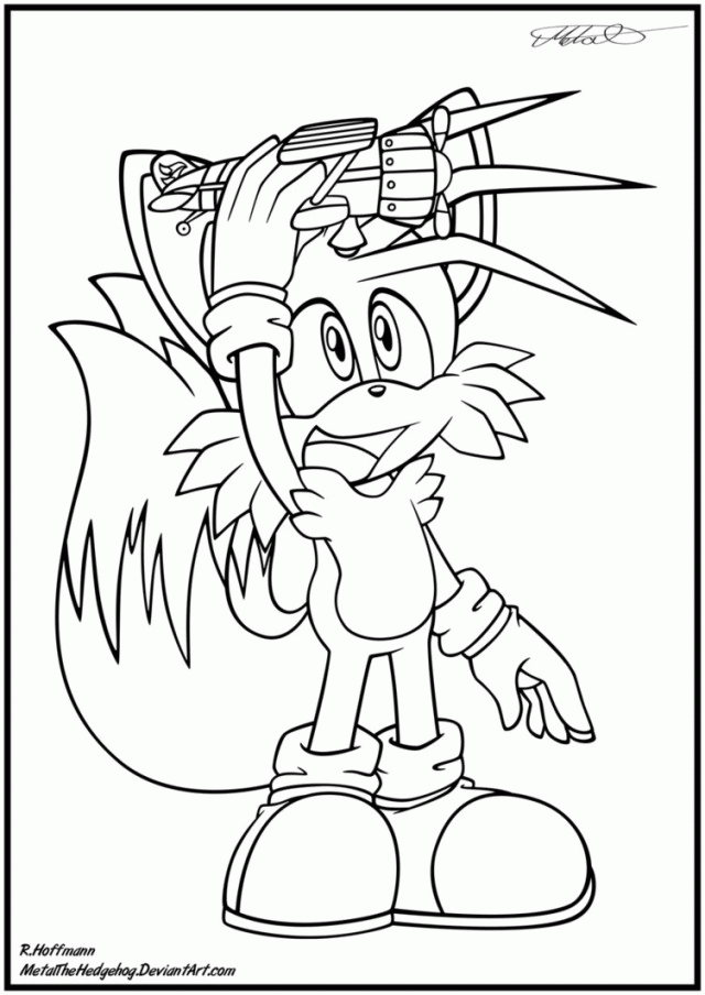 tails exe coloring page - Clip Art Library