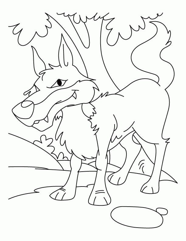 peter and the wolf coloring page - Clip Art Library