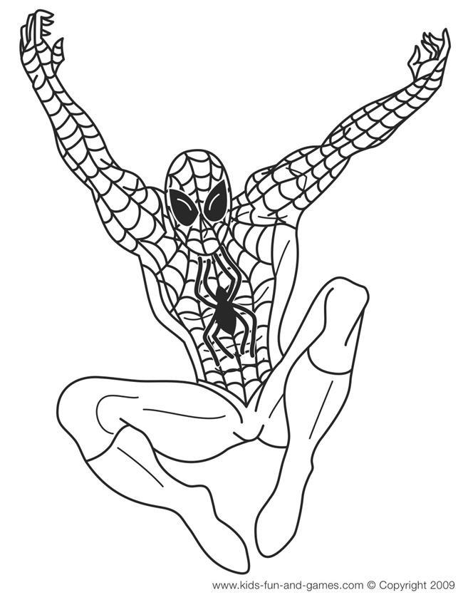 Coloring Pages Superhero Spiderman For Kids