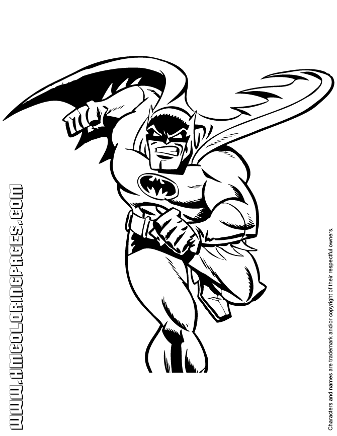 Cool Batman Cartoon Coloring Page | Free Printable Coloring Pages