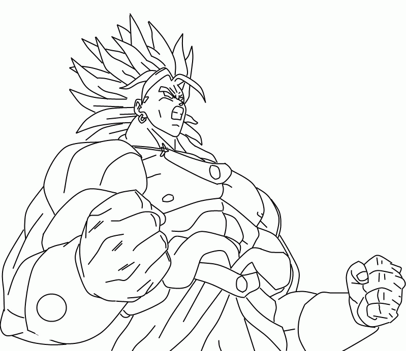 broly super saiyan 4 coloring pages