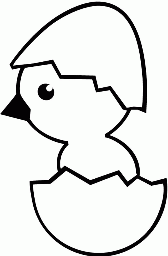 Chick Coloring Page For Kids Printable Coloring Sheet