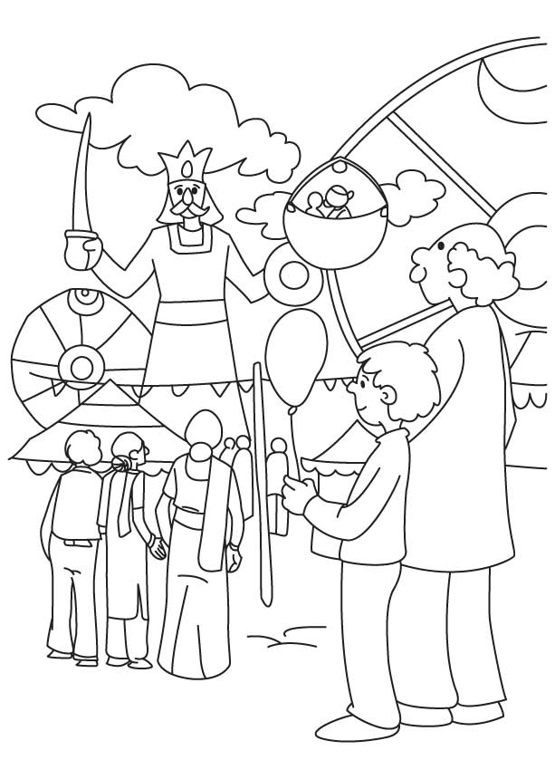 Dussehra Coloring Page PNG Transparent Images Free Download | Vector Files  | Pngtree
