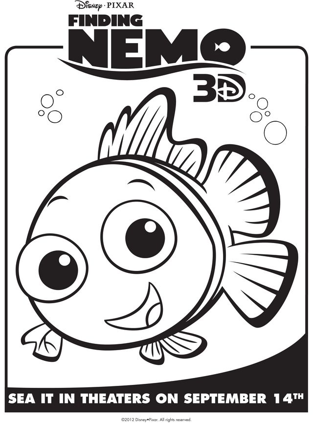 Finding Nemo Free Printable Coloring Pages