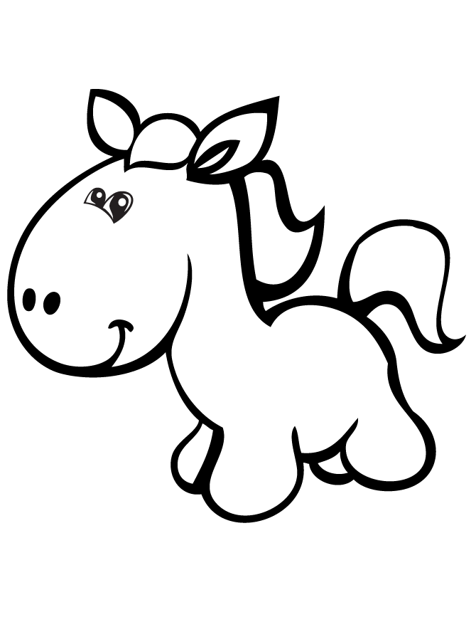 Cartoon Horse Coloring Page | Free Printable Coloring Pages