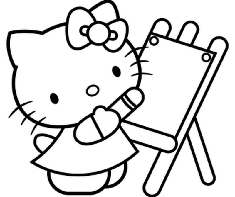 Hello kitty Halloween coloring pages