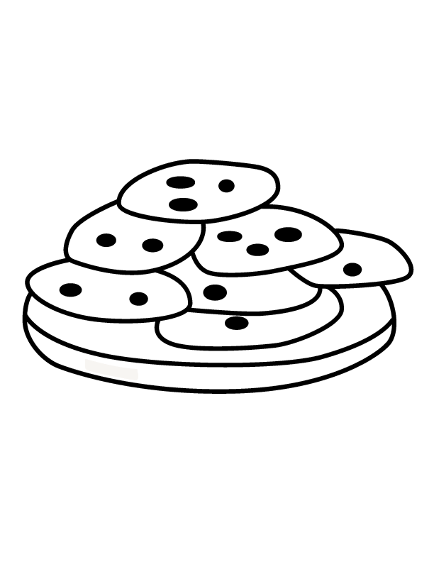 chocolate chip cookie Colouring Pages