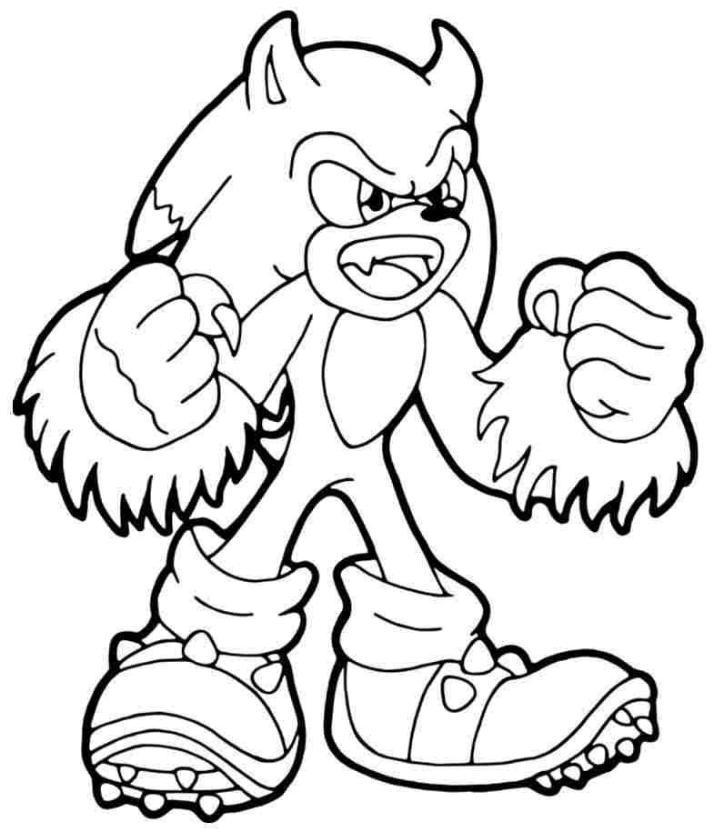 Printable Free Coloring Sheets Cartoon Sonic The Hedgehog