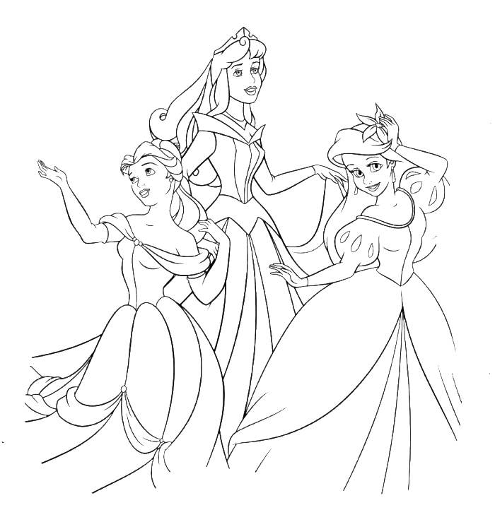 Disney Princess Who Always Together Always Coloring Page - Disney