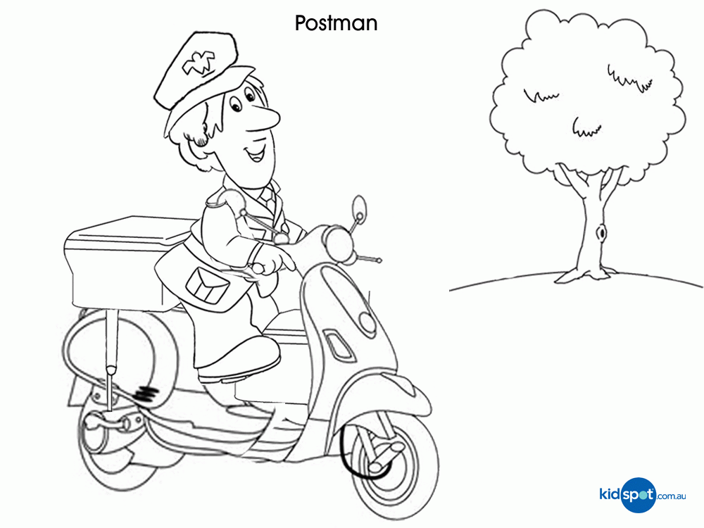 Postman - Activities For Kids - Colouring Pages