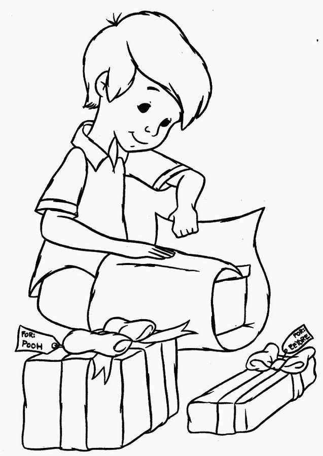 Little Boy Coloring Page
