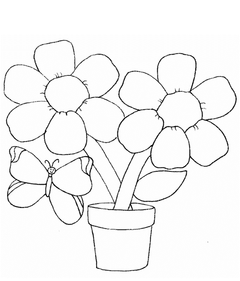 Free Simple Flower Coloring Pages Download Free Simple Flower Coloring
