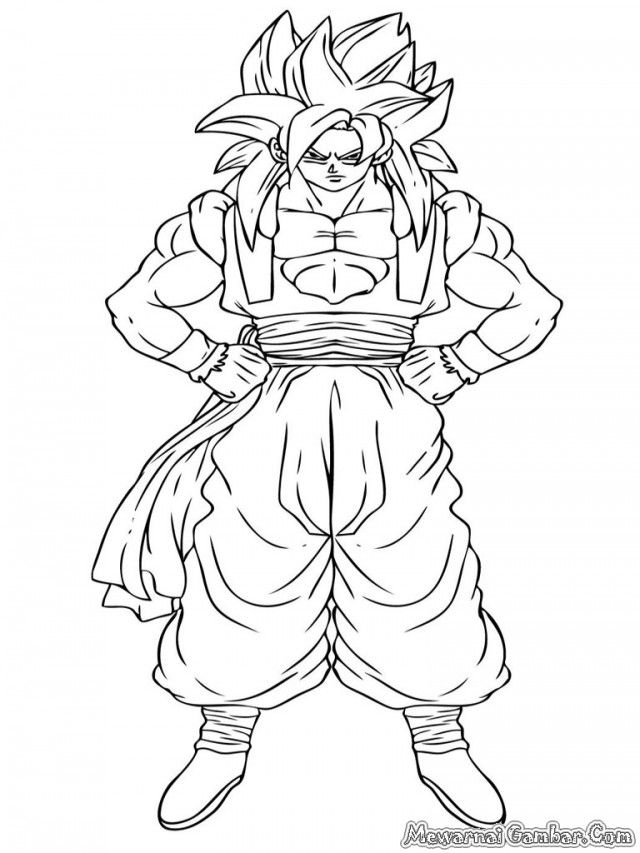 Gogeta SSJ4, Desenho em P&B