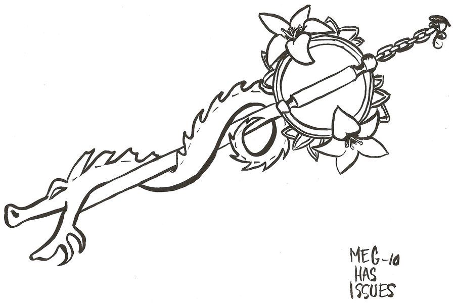 Mulan keyblade for Kairi - hm by digipinky75910