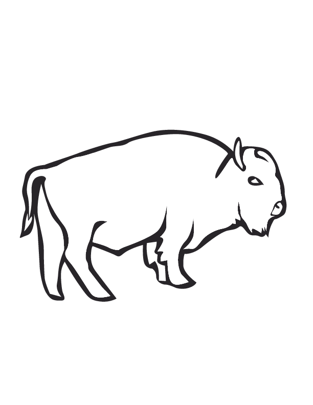 eps 4 bison | printable coloring in pages for kids - number online