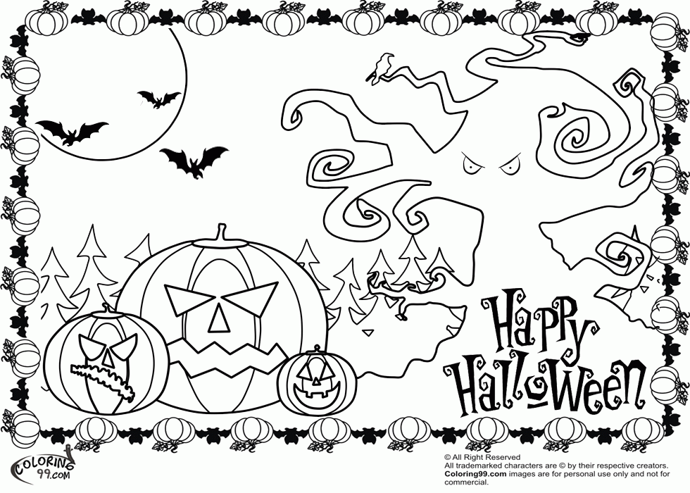 Halloween Pumpkin Coloring Pages - Free Coloring Page