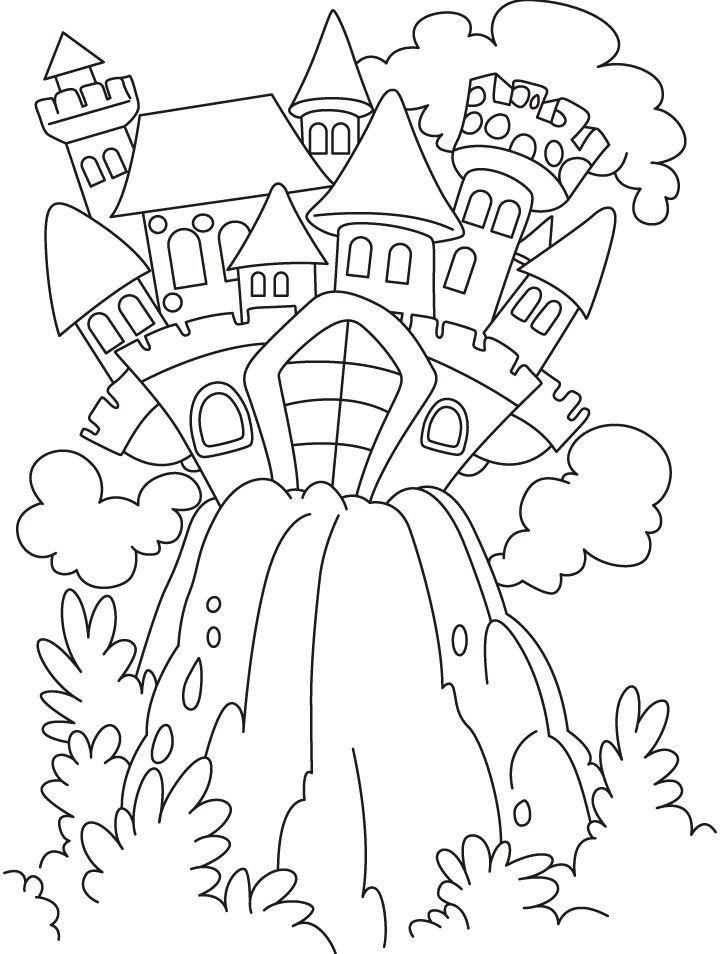 Fairy castle coloring pages | Download Free Fairy castle coloring