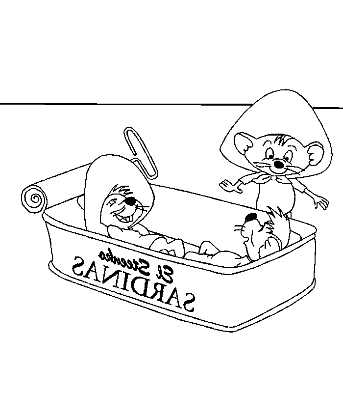 Easy Speedy Gonzales Coloring Page - ColoringAll