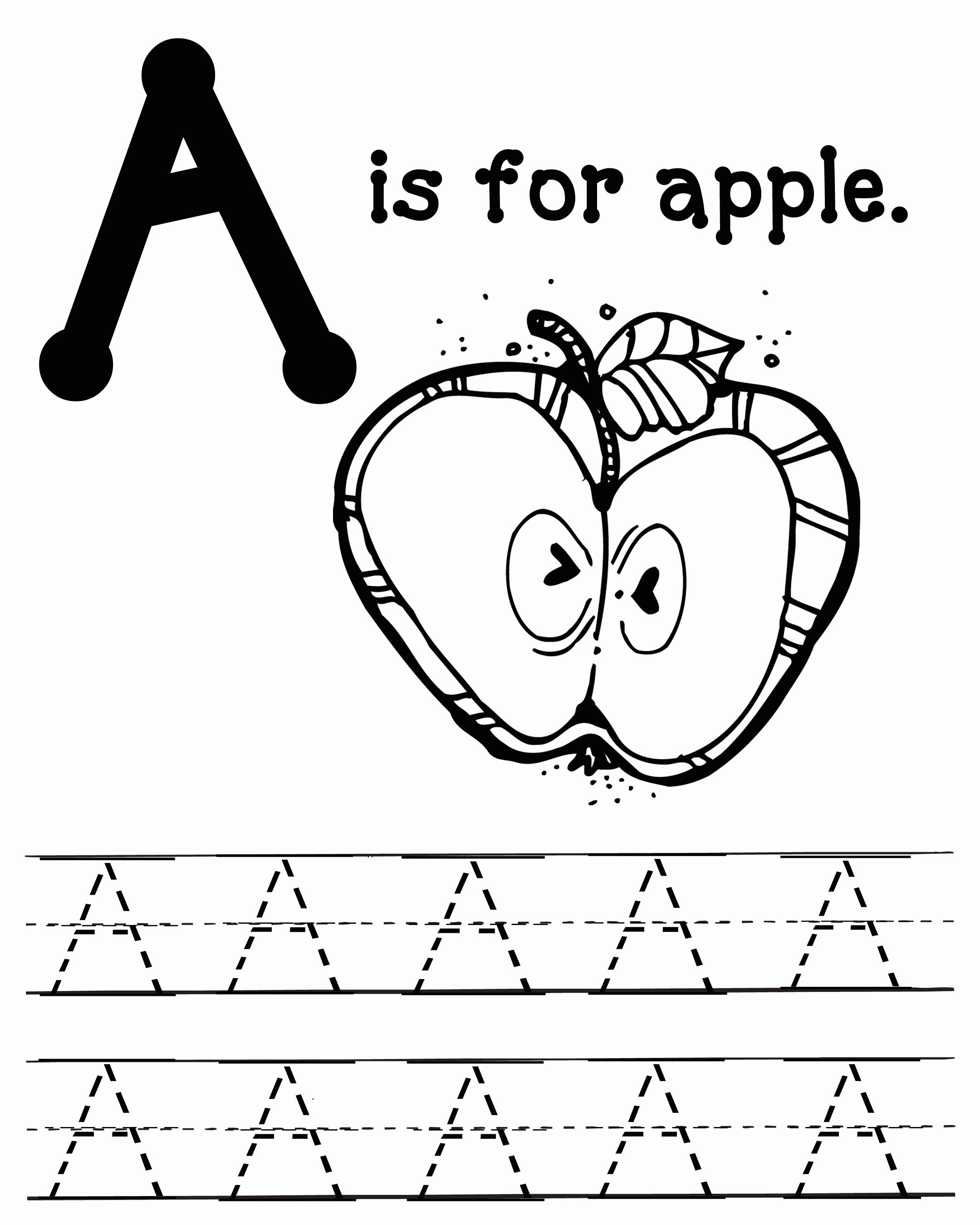 Printable Coloring Pages Of Apples 