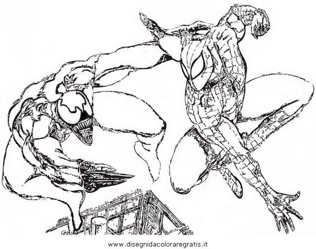 dibujos de spiderman y venom para colorear - Clip Art Library