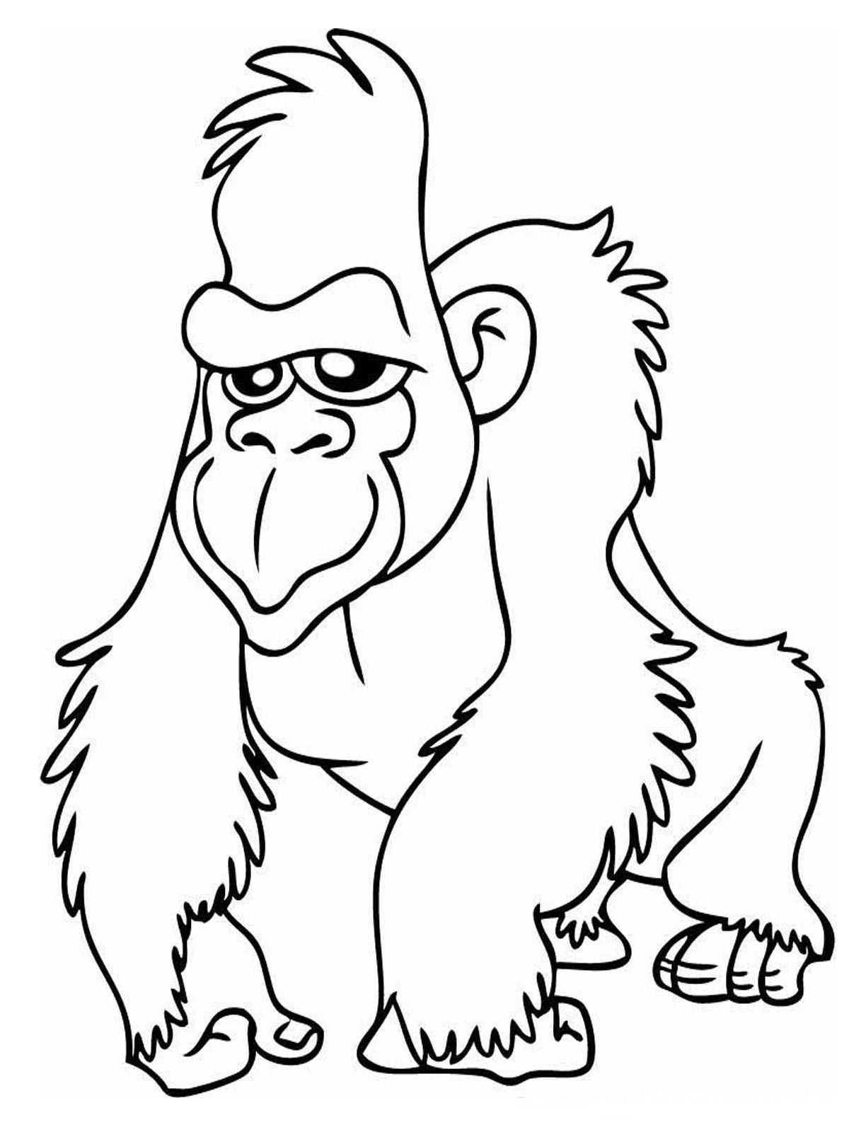 Gorilla Jungle Drawing Clip Art Library