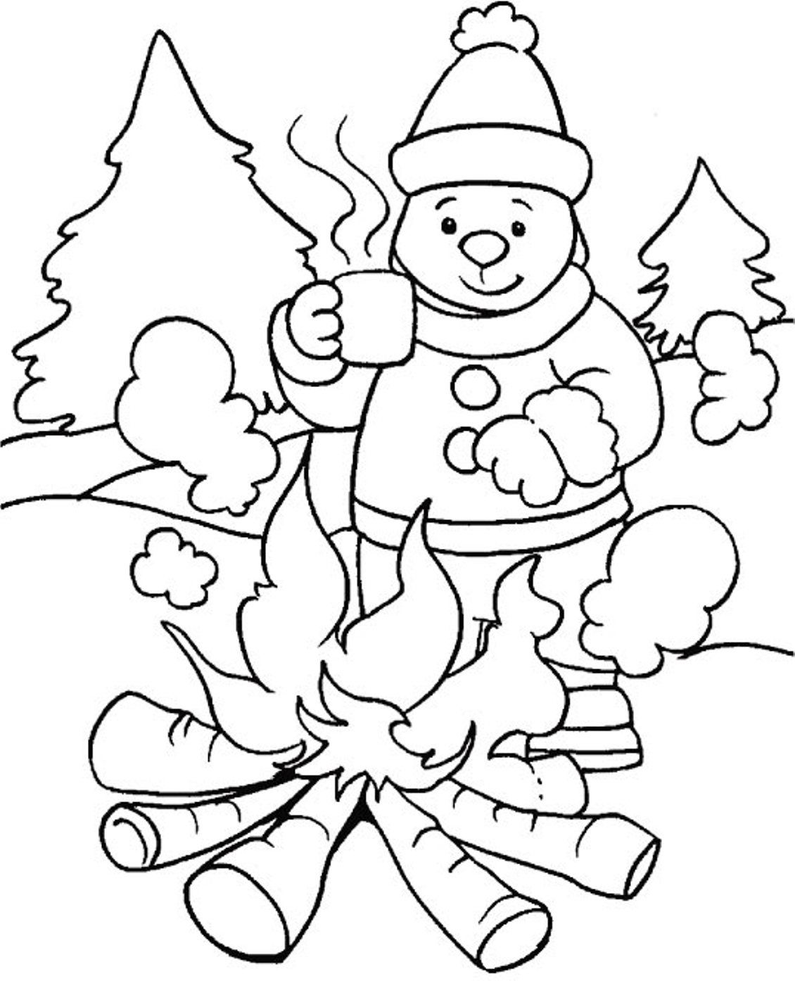 Disney Winter Coloring Pages For Kids Clip Art Library