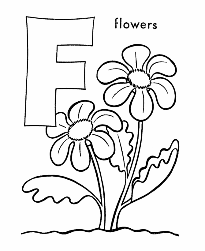 Coloring Page For Letter F Clip Art Library