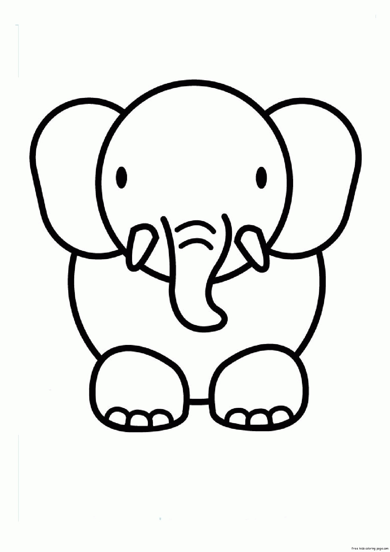 draw an elephant for kids - Clip Art Library