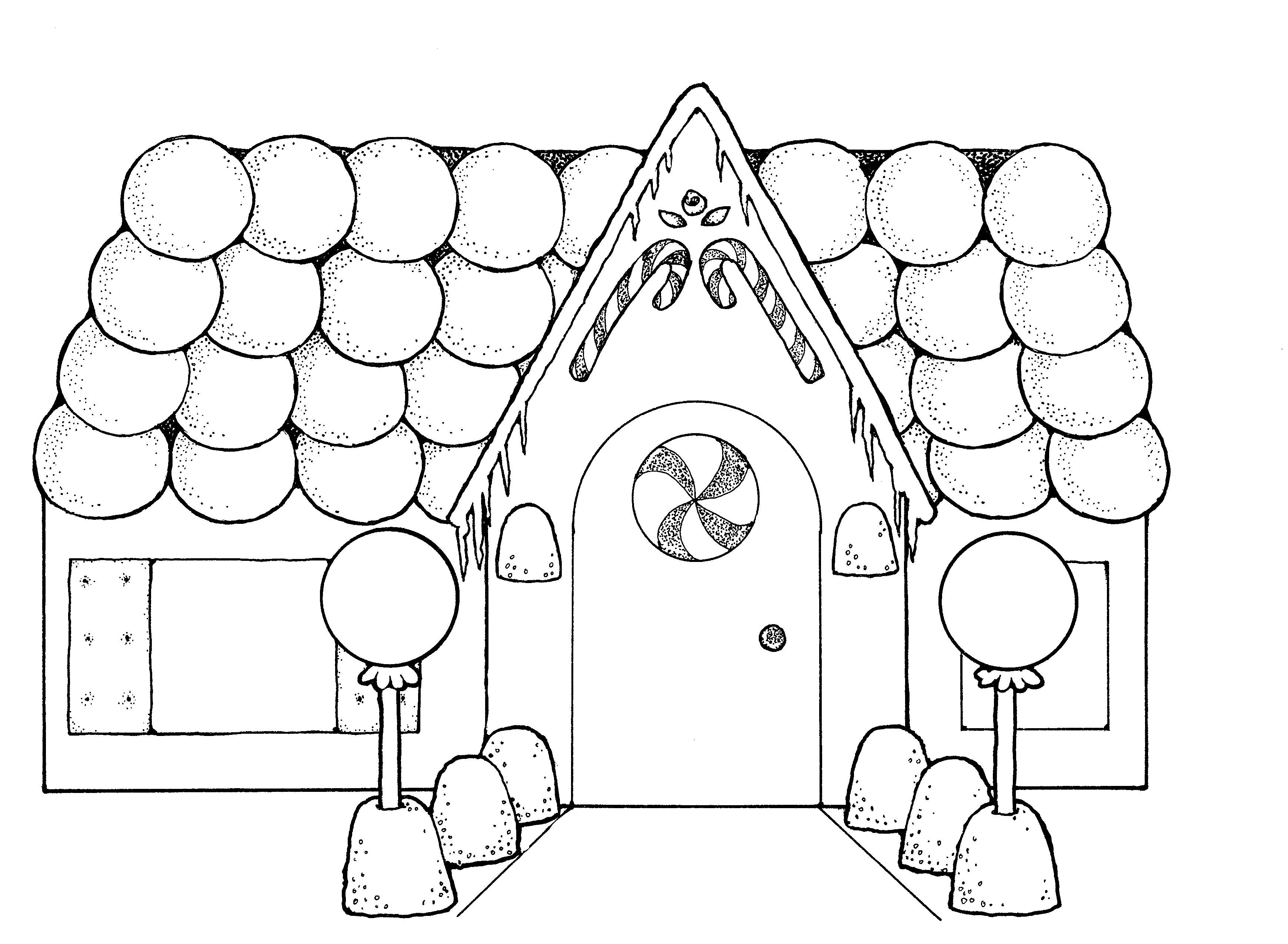 Winter Scene Coloring Pages 