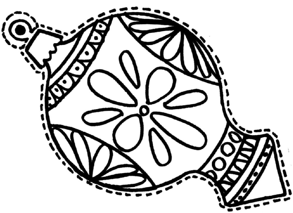 Free Christmas Ornaments Coloring Pages Printable Download Free 