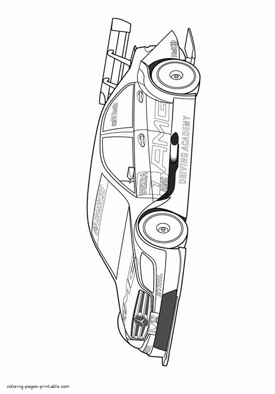 Sports car coloring pages for boys