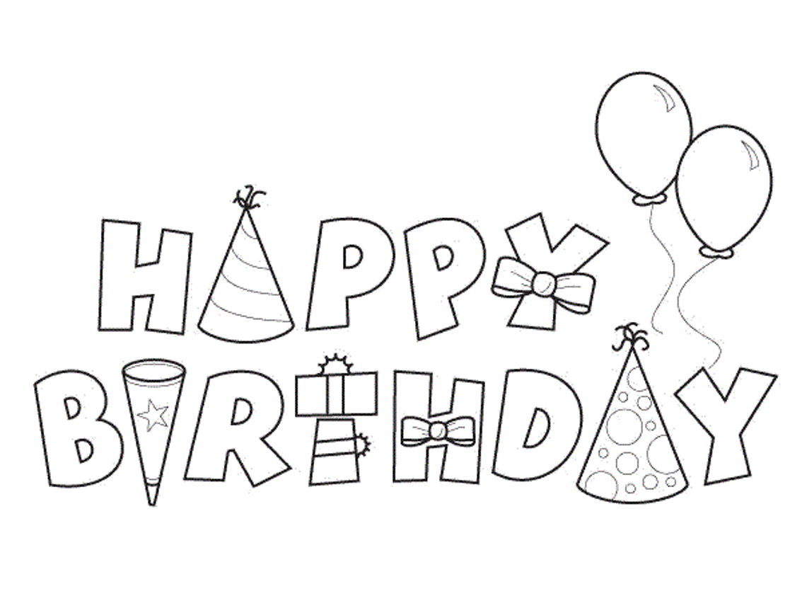 happy birthday bubble writing - Clip Art Library