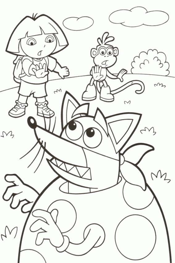 Dora Coloring Pages Swiper