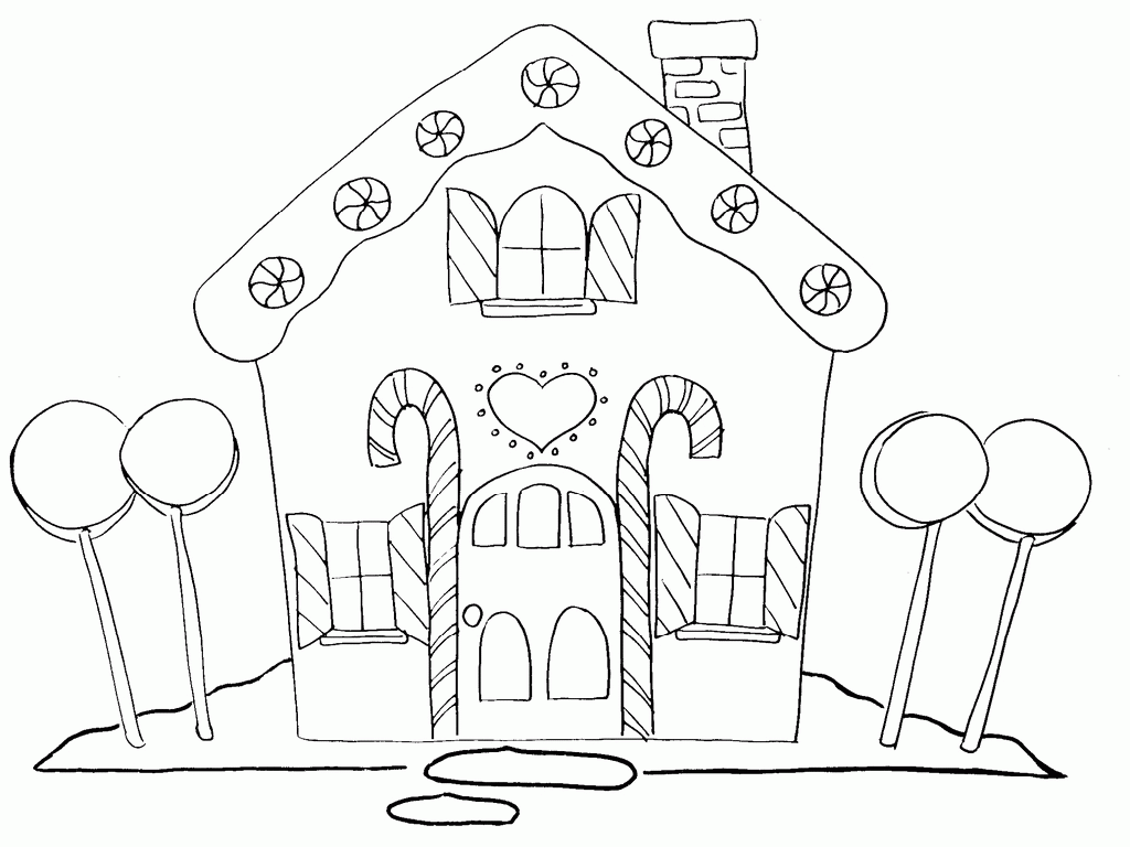 Free Printable Christmas Gingerbread House Coloring Pages | Best