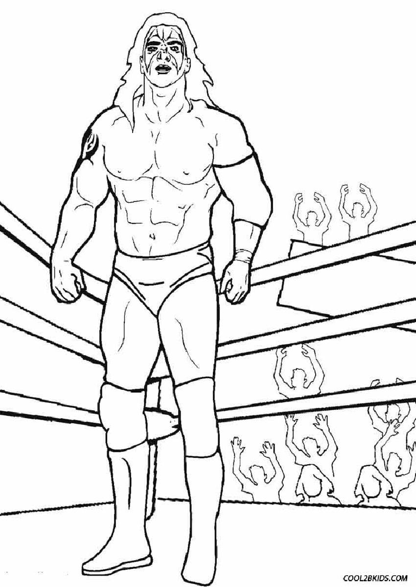 the rock coloring pages wwe